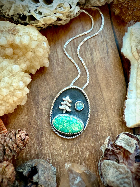 Pine Shadow Box-Emerald Valley Turquoise