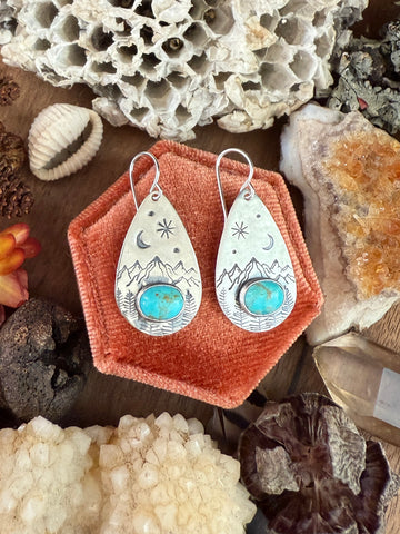 Starry Night Stamped Earrings