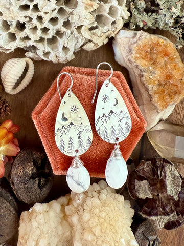 Starry Night Stamped Earrings