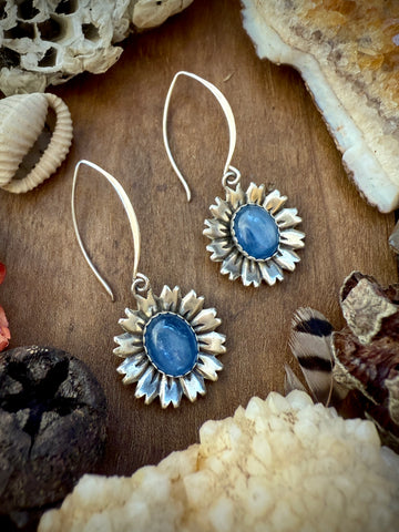 Kyanite Daisy Earrings