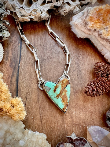 Eliza Turquoise Heart Necklace
