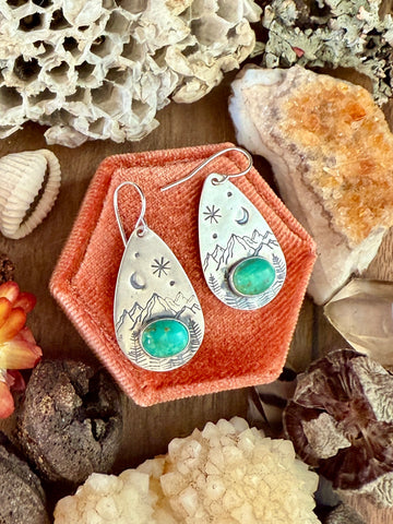 Starry Night Stamped Earrings