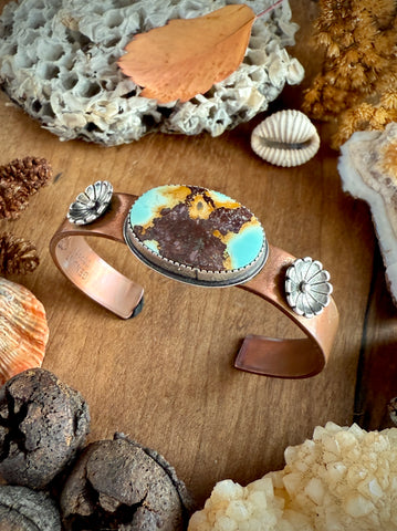 Copper Cuff-Royston turquoise