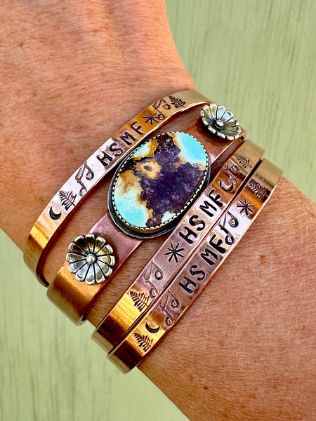 Copper Cuff-Royston turquoise