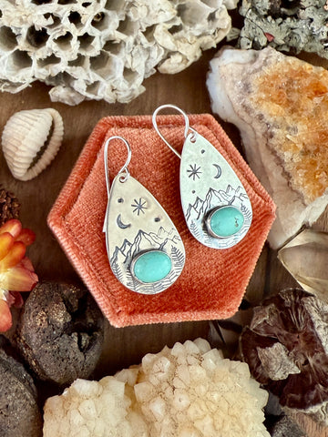Starry Night Stamped Earrings