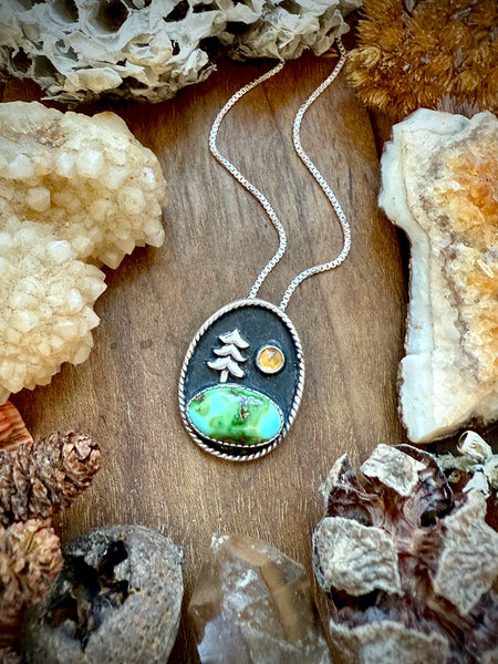 Pine Shadow Box-Sonoran Turquoise 1