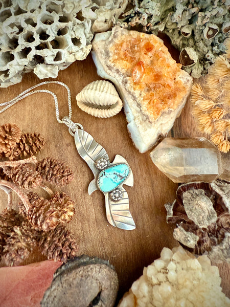Hawk Necklace-Blue Gem Turquoise