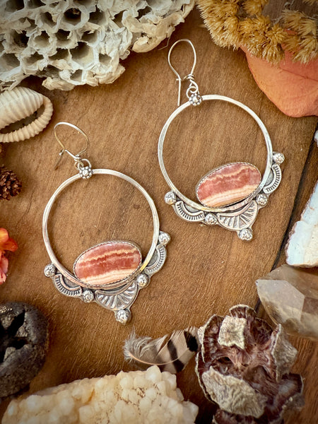 Autumn Skies Lace Hoops