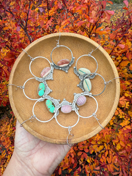 Pumpkin Spice Lace Hoops