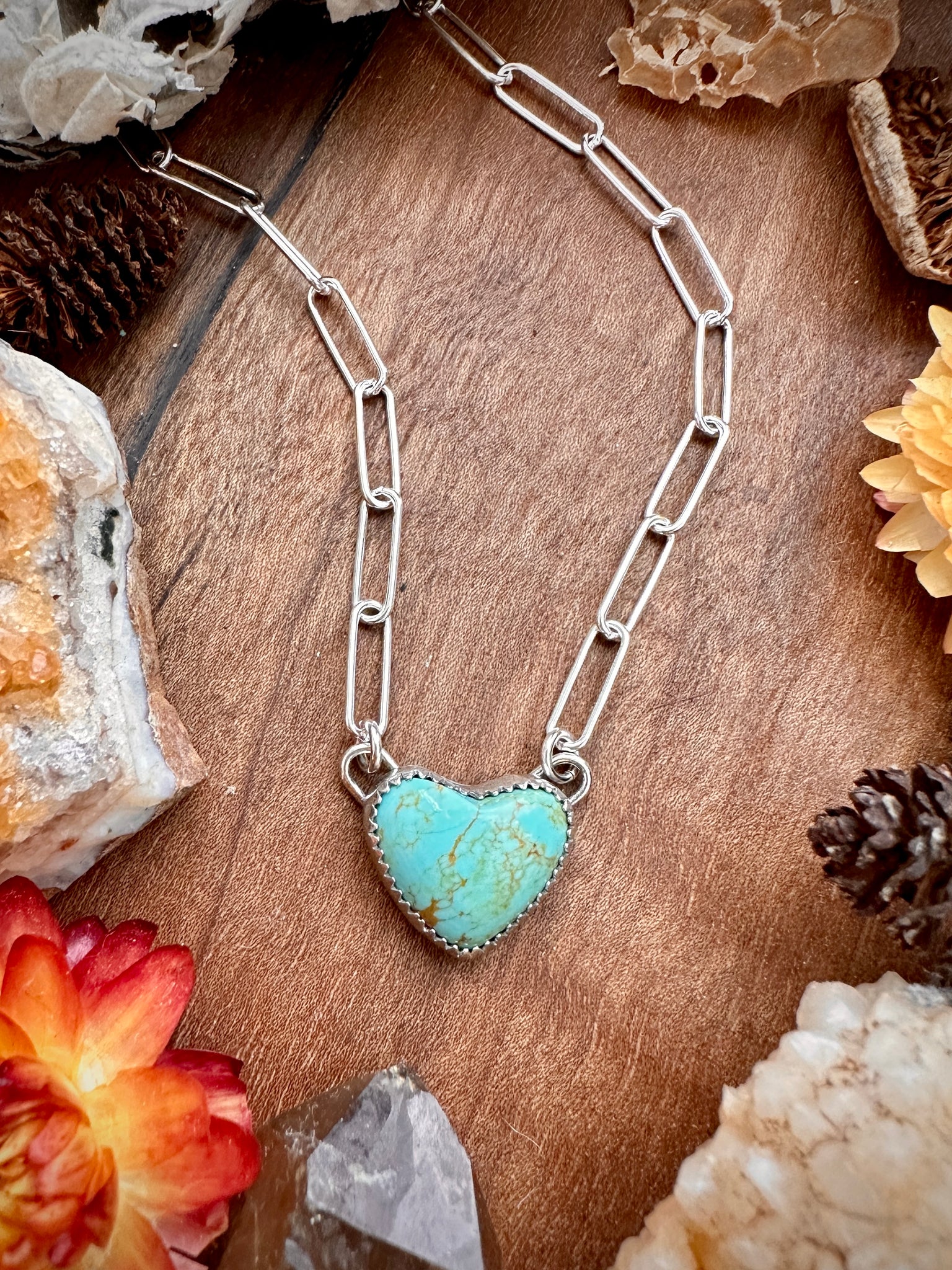 Kindred Hearts Silver Paperclip Chain Necklace