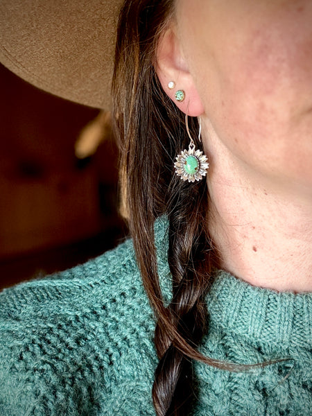 Turquoise Daisy Earrings