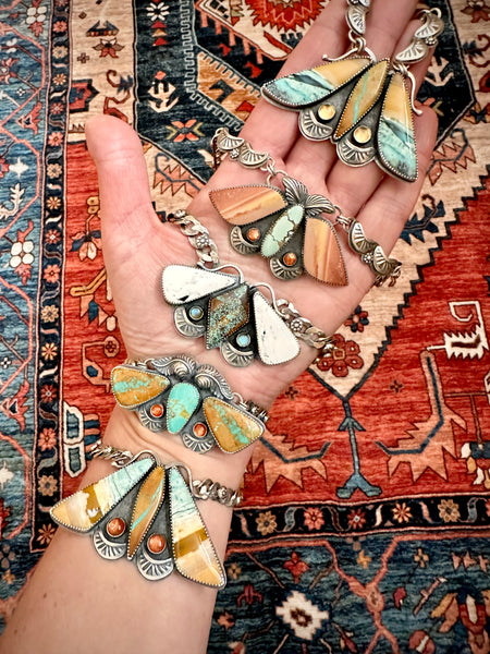 Desert Sunset Moth Necklace