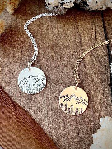 Mountain Coin Necklace
