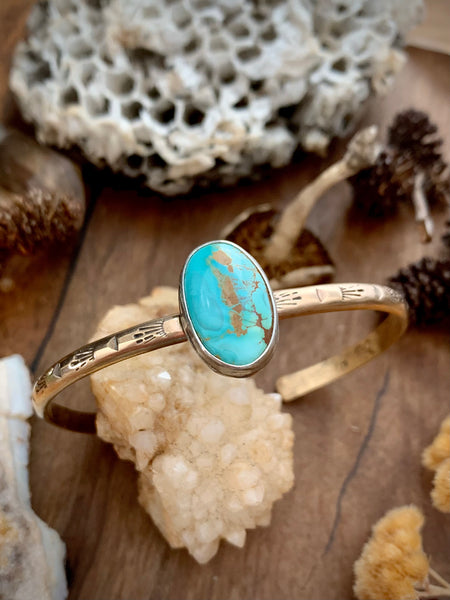 Royston Turquoise Stamped Stack Cuff