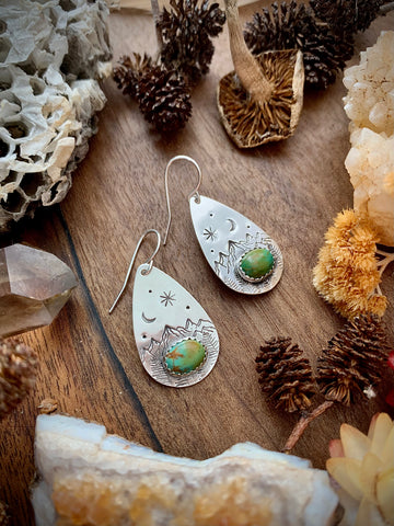 Starry Night Stamped Earrings
