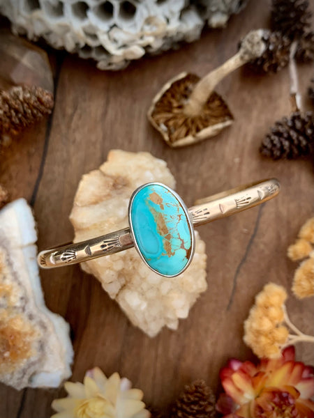 Royston Turquoise Stamped Stack Cuff