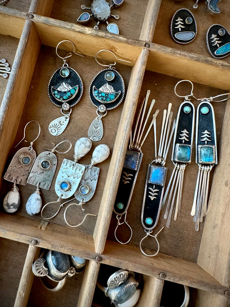 Winter Night Dangle Earrings